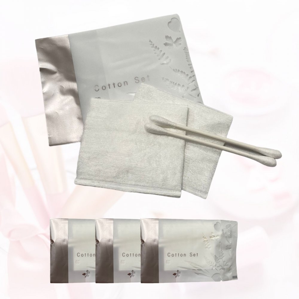 ホテルアメニティ 高級ホテル御用達 レディースコットンセット 【 コットン ・ 綿棒 】【 ヘアゴム 】 ..