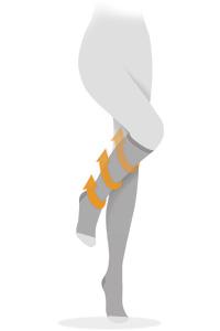 【リラクサン】 弾性ストッキング 医療用 25-32mmHg 血栓予防用 ハイソックス(ひざ下タイプ) オープントゥ 届出番号13B1X10140016100