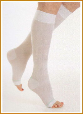 【リラクサン】 弾性ストッキング 医療用 25-32mmHg 血栓予防用 ハイソックス(ひざ下タイプ) オープントゥ 届出番号13B1X10140016100