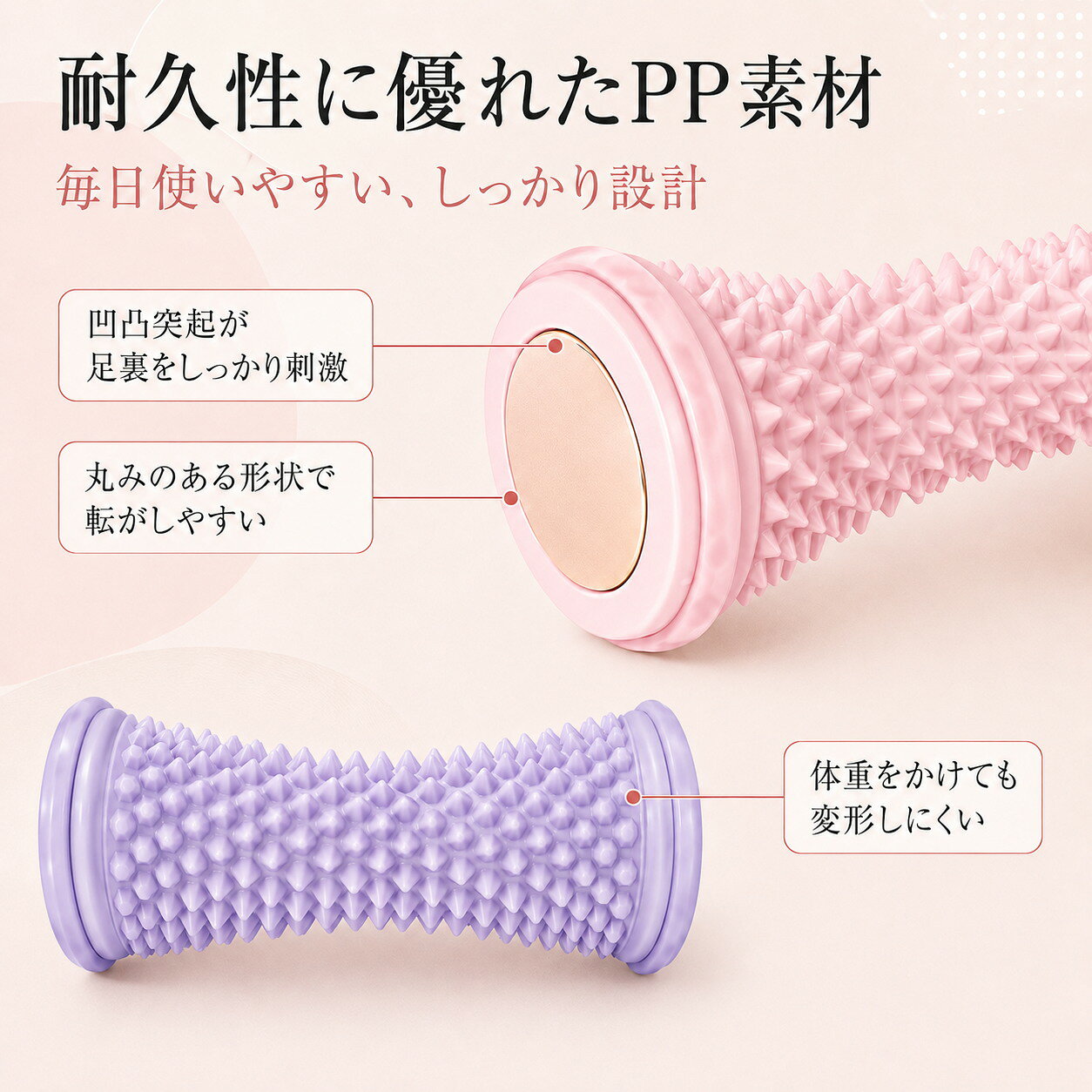 足裏マッサージ 2点セット 足ツボ 足つぼ マッサージローラー 筋膜リリース フット...