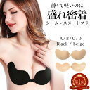 密着 ヌードブラ ヌーブラジャー シリコンブラ フロントホック ベージュ ブライダル バストアップ 美バスト 谷間メイク Aカップ Bカップ Cカップ Dカップ 盛れる 谷間 巨乳 インナー パッド コスプレ