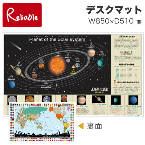 No.32太陽系の惑星 デスクマット Mサイズ(850×510mm) ウオチ UOCHI 【最短発送】【mat2】