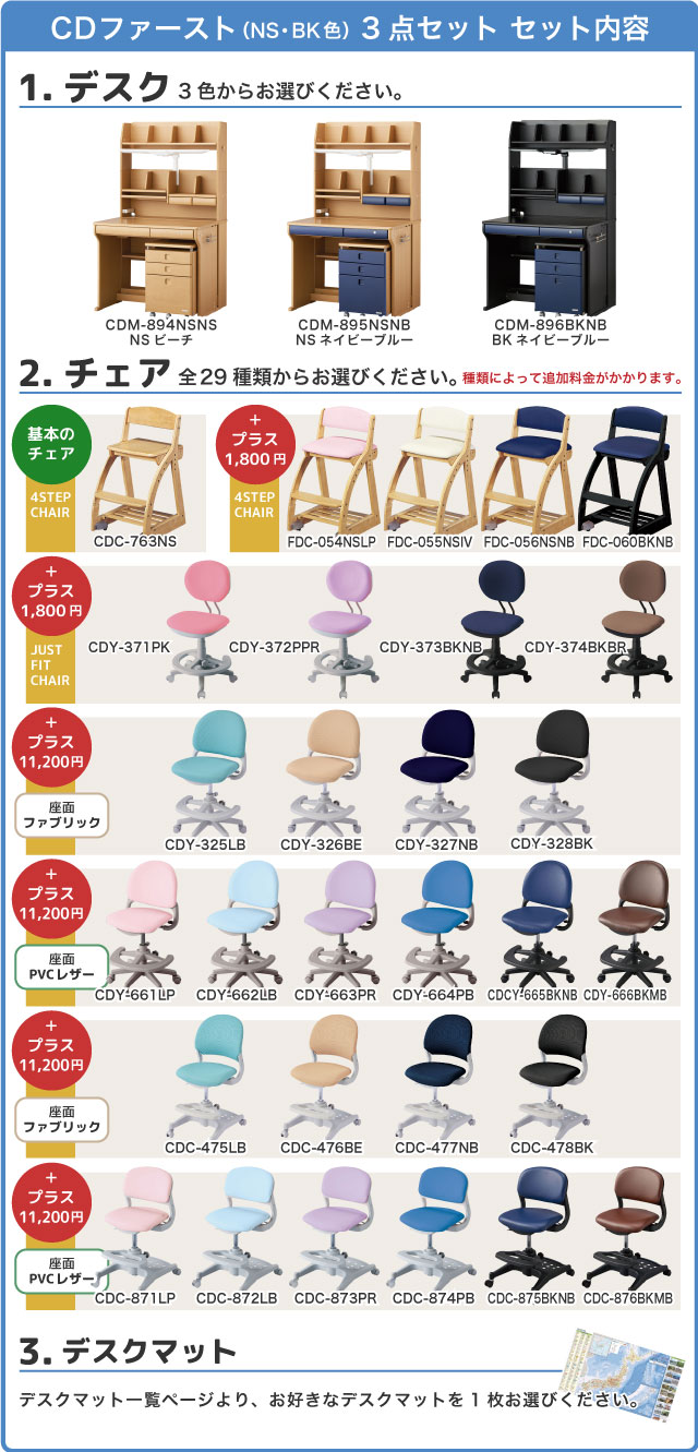 9%OFFクーポン! ＼レビュー特典対象／ 2026年度 【3点セット】コイズミ 学習机 CD ...