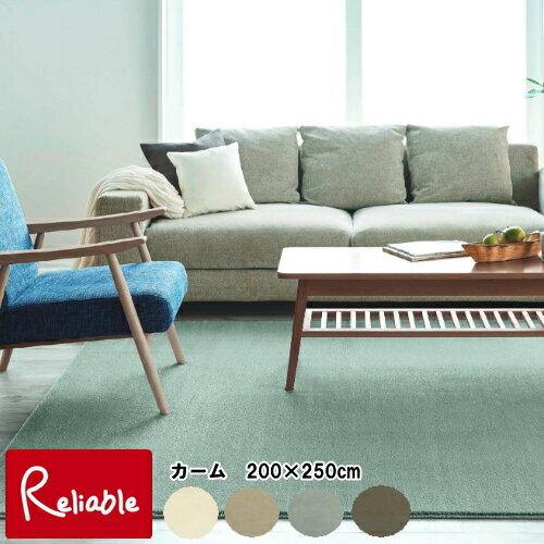 樂天商城 - スミノエ CALM/カーム 200×250 長方形 ラグ 防炎 防ダニ ホットカーペット対応 国産 カーペット パイル やわらかい 【S 235】