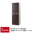 fy-0043 大容量 キッチンストッカー 幅60cm ダークブラウン 【代引き・時間指定不可】【c 159】