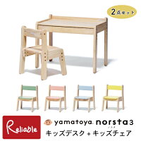 ＼レビュー特典対象／norsta3 ノスタ3 キッズデスク+キッズチェア 2点セット 1才6...