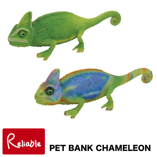 PET BANK CHAMELEON(ペットバンク カメレオン)【CHAMELEON カメレオン　グリーン/レインボー】500円玉貯金 リアルなアニマル貯金箱 インテリア 置物 ギフト 動物 バンク magnet【S/Y 51.5】【あす楽対応】