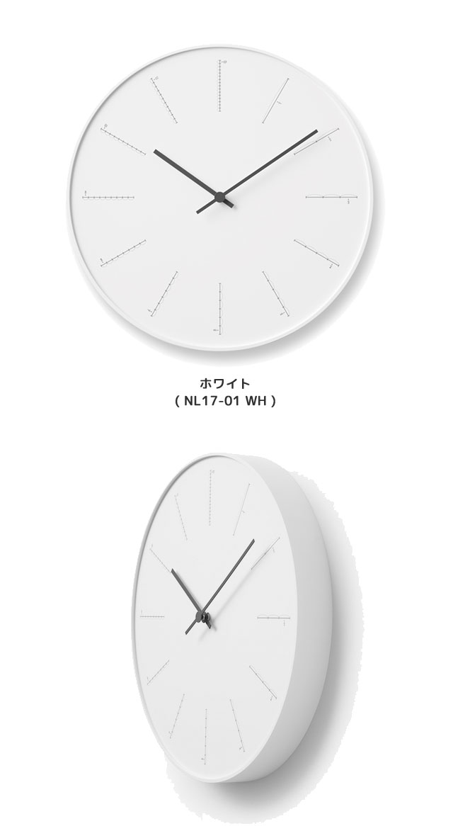 ＼レビュー特典対象/レムノス Lemnos divide(ディバイド) ホワイト (NL17-01WH) オレンジ (NL17-01OR) ブラック (NL17-01BK) 時計 掛け時計 nendo ネンド シンプル タカタレムノス【re1】 [2]