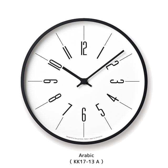 ＼レビュー特典対象/レムノス Lemnos 時計台の時計 直径30.5cm 電波時計 Arabic (KK17-13A) Roman (KK17-13B) line (KK17-13C) 時計 時計台 掛け時計 電波 小池和也デザイン タカタレムノス【Y/79.3】【re1】 [2]