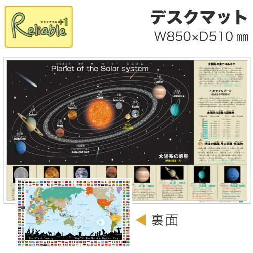 No.32太陽系の惑星 デスクマット Mサイズ(850×510mm) ウオチ UOCHI 【最短発送】