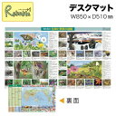 マラソン期間P5倍! 季節の図鑑&世界地図 デスクマット デスクシート 転写防止 密着しにくい 学習机 勉強マット ウオチ産業【mat2】【最短発送】