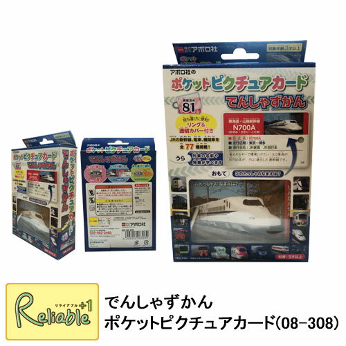 ※在庫限り※ でんしゃずかん ポケットピクチュア カード 08-308 3歳～ リングカード JR 新幹線 電車 機関車 アポロ社【あす楽対応】