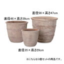 3個セット テラコッタ ラウンド プランター | プランター 植木鉢 鉢 鉢カバー 鉢植え シンプル モダンガーデン ガーデニング プランツギャザリング ブリコ...