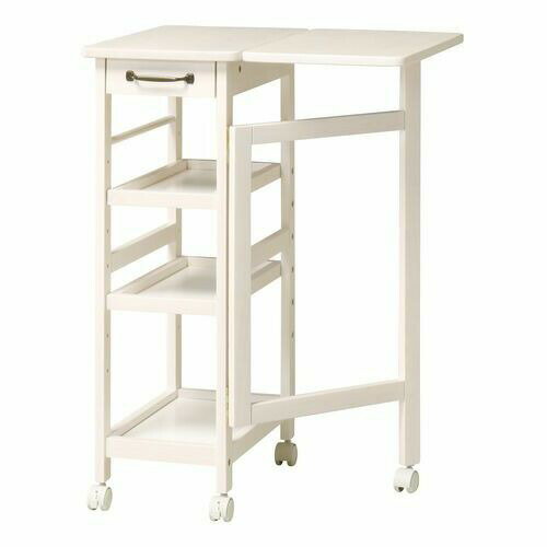 【最大3,000円OFFクーポン有！PT3倍！スーパーSALE】送料無料 バタフライワゴン | デスクワゴン 便利 コンパクト ホワイト アンティーク調 かわいい 一人暮らし