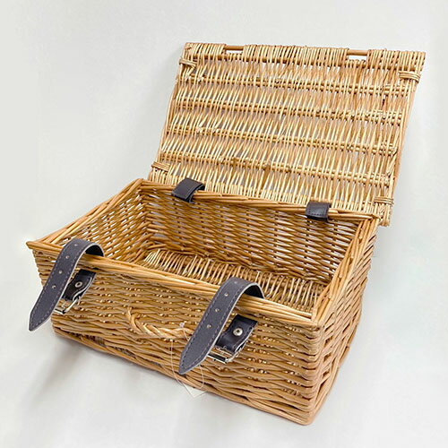 トランク バスケット フタ付き ベルトあり[Mサイズ]／ かごバスケット カゴバッグ かごバッグ ピクニック 収納かご 収納バスケット 収納 ナチュラル 北欧風 小物入れ おしゃれ 籠 柳 雑貨 籠 雑貨 アジアン雑貨 バリ雑貨 小物収納 柳バスケット 持ち手付き
