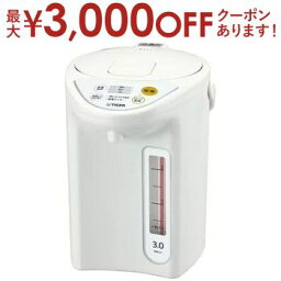 【最大3000円OFFクーポン※お買い物マラソン】タイガー 電気ポット PDR-G301 | PDR-G301-W マイコン電動ポット 3.0L ホワイト