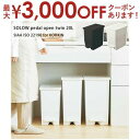 【最大3000円OFFクーポン※お買い物マラソン】SOLOW ペダルオープンツイン20L / ゴミ箱 ダストボックス 20L ペダル式 キャスター付き ツイン 両開き 観音開き ごみ箱 フタ付き 袋止め付き 抗菌 防汚 キッチン リビング カップボード