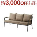 【最大3000円OFFクーポン※スーパーSALE】ソファ3P / 3人掛けソファ ソファー おしゃれ スチール 黒 ブラック コーデュロイ 肘掛けあり アーム付...