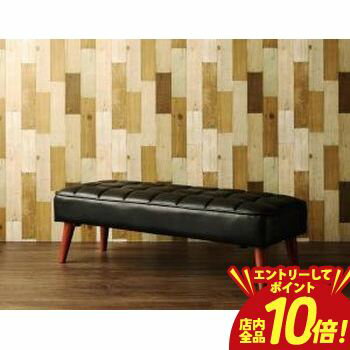 乐天商城 - 【P10倍（要エントリー）＋クーポン／お買い物マラソン】ダイニング ベンチ ベンチチェア ヴィンテージスタイル お手入れ簡単 PVC レザー 2P 2人掛け