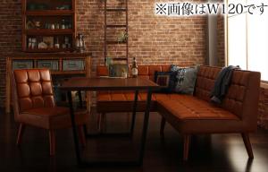 【最大3,000円OFFクーポン有！PT3倍！スーパーSALE】アメリカンヴィンテージ リビングダイニングセット 4人 4点セット(テーブル+ソファ1脚+アームソファ1脚+チェア1脚) 左アーム W150