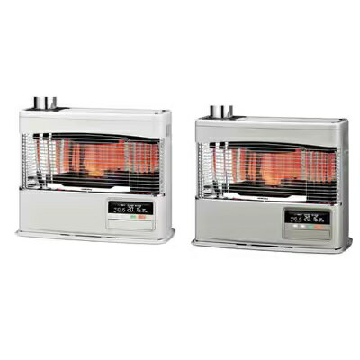 コロナ 煙突式石油ストーブ UH-7724PK | CORONA 寒冷地用大型ストーブ PKシリーズ 煙突式輻射＋床暖 木造20畳/コンクリート32畳 タンク別売 ホワイト シャインゴールド