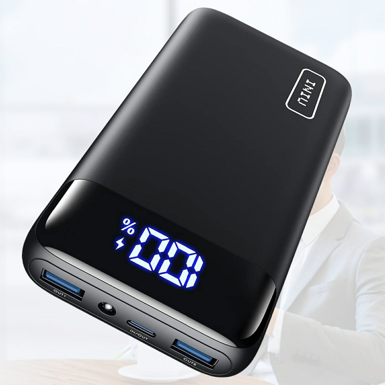 ںûȯ INIU ХХåƥ꡼ 20000mAh  ® 22.5W PD 3.0 QC 4.0 [3ƱŤǤ LED饤դ ɽ ή⡼ PSEǧں] USB C Х Хåƥ꡼ ӽŴ  ȥɥ/ɺ/۵Ѥʤɤɬ iPhoneʤ