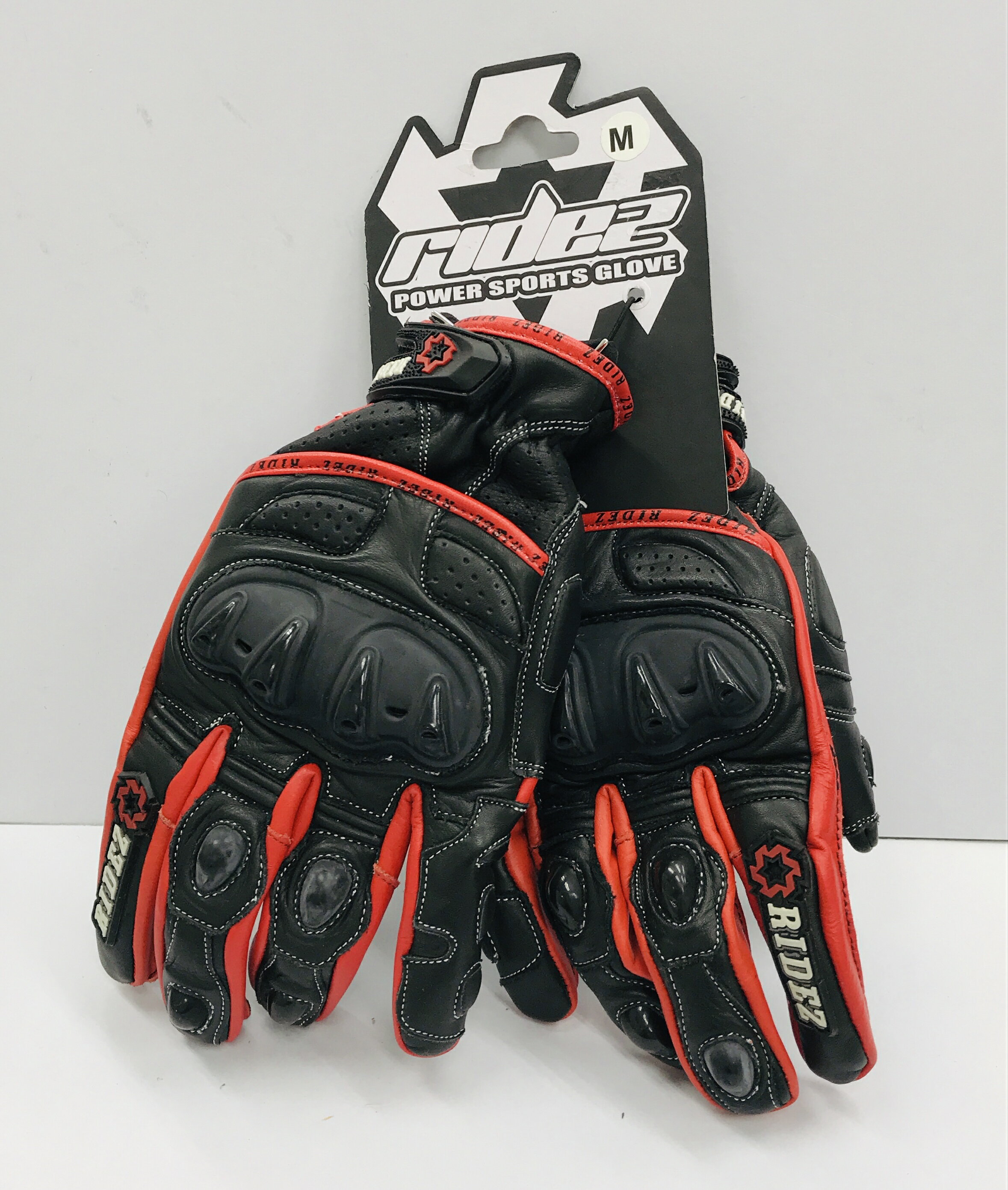 【在庫処分】RIDEZ ライズ OCTANE GLOVES RED Mサイズ グローブ レッド バイク用品