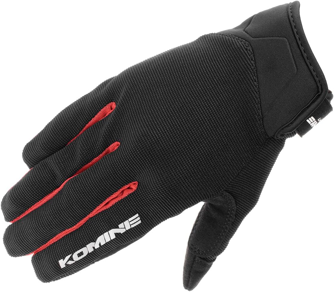 【在庫処分】KOMINE GK-1683 ライド メッシュグローブ アレシア 06-1683 ブラック レッド バイク用品