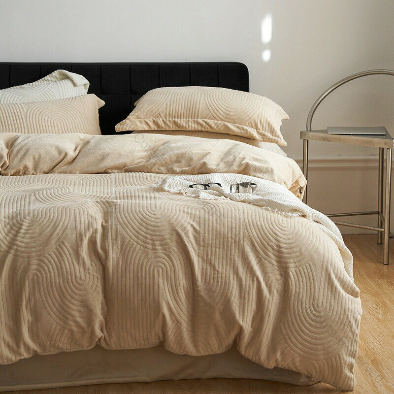 布団カバーセット 高級感 厚手 フランネル 暖かい ふわふわ 秋冬 シングル ダブル クイーン 3点セット ..