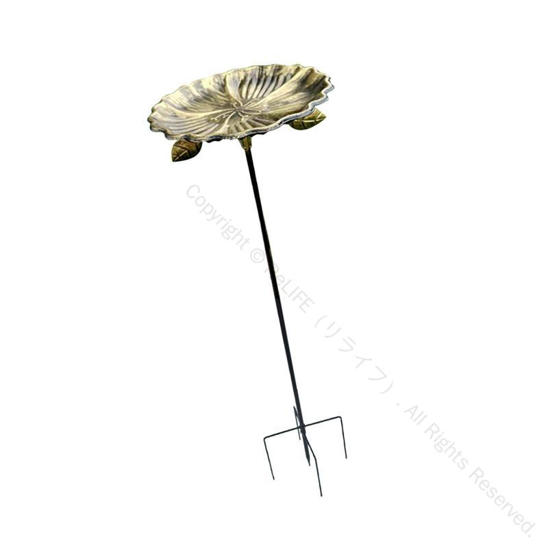 ガーデン バードバス バードフィーダー 鉄製杭付き 多用途 素朴なデザイン 屋外パティオ 中庭 裏庭用 ..