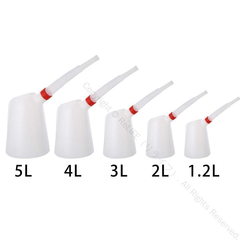 オートバイガレージ用ディーゼル車対応蓋付きオイルポット耐久性高い半透明容器柔軟な注ぎ口付き注油便..