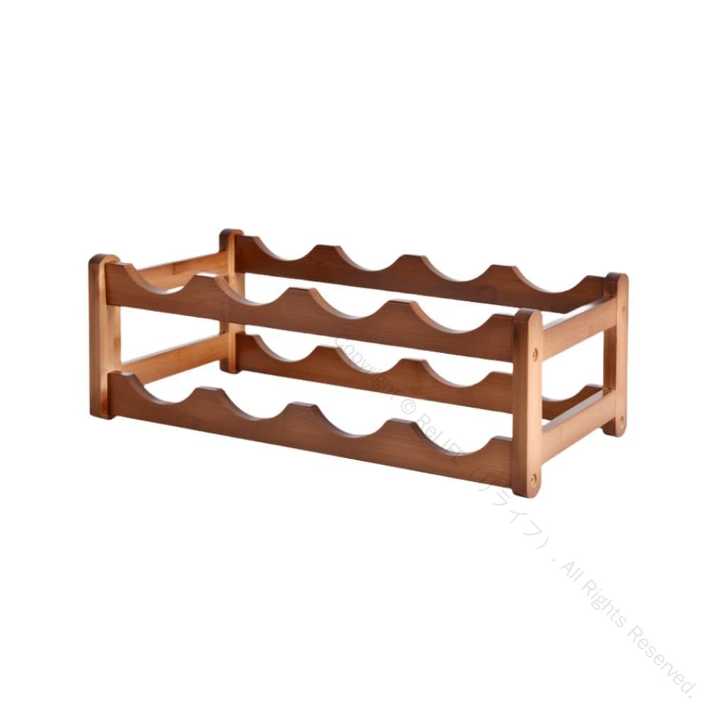 赤ワインラック シャンパンラック 飲料ラック 竹製積み重ね可能 ワイン保管用 滑らかで丸みがありバリなし 高級木目調 強くて耐久性抜群 安定した耐荷重 ワインセラー キッチン レストラン 地下室 バー対応 43*23.5*15cm