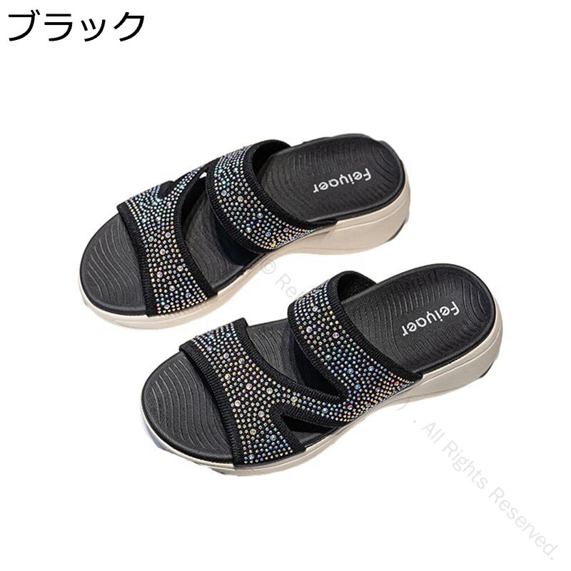 厚底サンダル レディース 軽い 歩きやすい 美脚 キラキラ 高反発 抗菌防臭 スリッパ スニーカー 外履き 身長アップ 夏用 カジュアル 旅行 休暇 海辺 散歩 おしゃれ