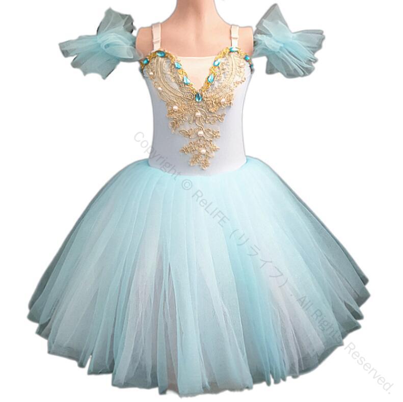 キッズダンスドレス バレエダンスドレス スパンコールドレス 可愛いチュチュスカート ミモレ丈 tutuス..