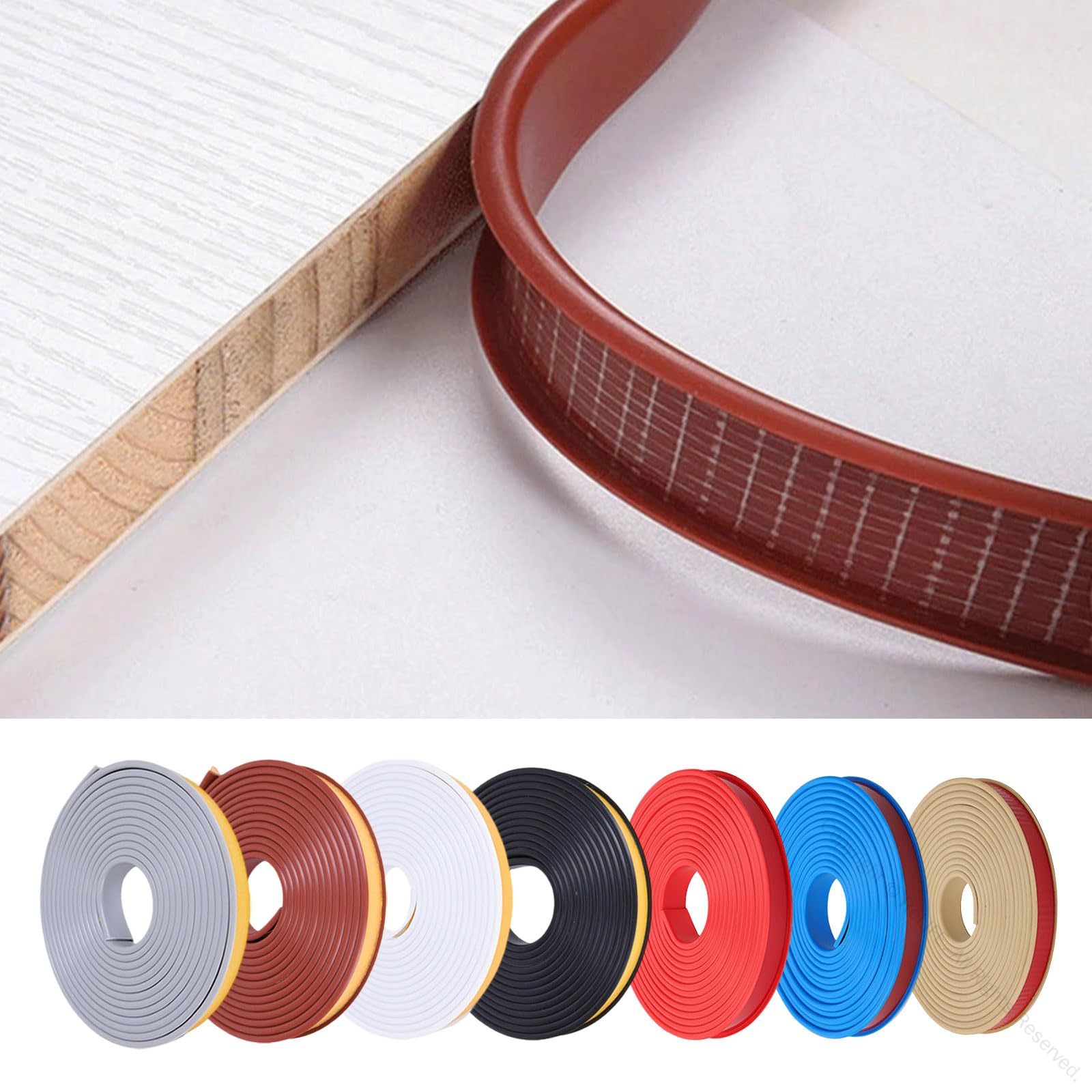 ReLIFE（リライフ）のコーナーガード U字型エッジテープ 自己粘着式 TPE製 家具用エッジバンディング 家具エッジガード デスクトップ キャビネット 書棚 クローゼットに最適 子供 高齢者を守る安全設計 黒 長さ10m 幅15mm｜アングル3