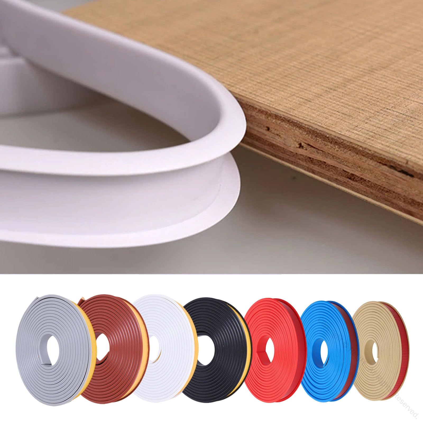 コーナーガード U字型エッジテープ 自己粘着式 TPE製 家具用エッジバンディング 家具エッジガード デスクトップ キャビネット 書棚 クローゼットに最適 子供 高齢者を守る安全設計 黒 長さ10m 幅15mm