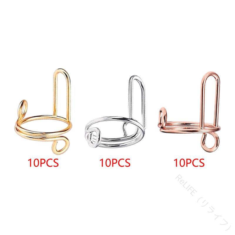 10個入りネイルリングセット 取り外し可能 ハラールネイルリング メタルガール ネイルアートデコレーション 女性向け ギフト用 接着剤不要 アクセサリー