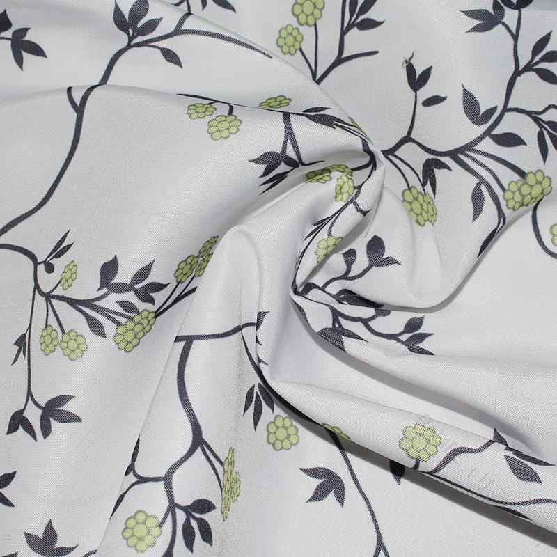 シャワーカーテン 洗濯可能 ポリエステル素材 藤蔓花柄プリント 爽やか 清潔感 ホテル 家庭用 バスルー..