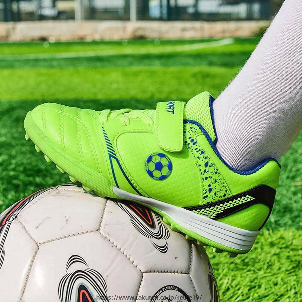 サッカーシューズ キッズ ジュニアサッカートレーニングシューズ マジックテープサ...