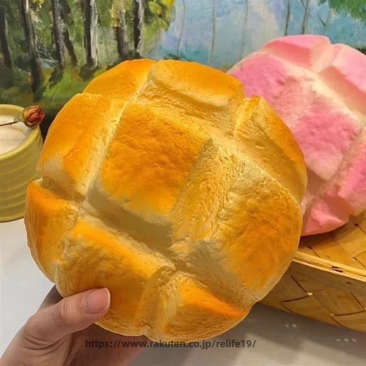 巨大なメロンパン スクイーズ ジャンボパン 大サイズ スクイーズ 香り付き 低反発 お祭り 誕生日 景品 インテリア もちもち ぷにぷに 水感 低反発 ストレス解消 減圧グッズ 大人 子供 兼用 暇つぶし プレゼント ギフト relife19-10038551 ReLIFE(リライフ) サンプル画像2