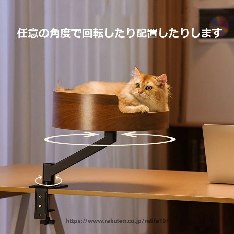 デスクトップ猫ベッド ペットベッド デスク用 猫用 ペット 猫デスクベッド 机の上...