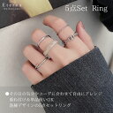 5点セット シルバーリング【レディース】【アクセサリー】【リング】