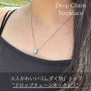 ドロップチェーンネックレス レディース しずくネックレス 雫型 しずく型 ネックレス ワンポイントネックレス 女性 レディースペンダント アクセサリー シンプル ナチュラル カジュアル シルバーカラー しずく 軽い 20代 30代 40代 かわいい 可愛い 大人可愛い ギフト