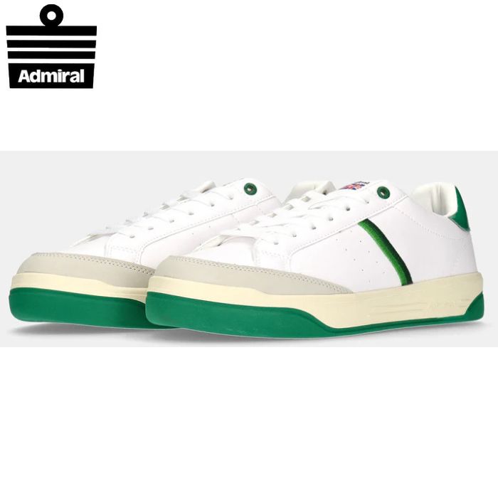 アドミラル Admiral マートン AD912 レディース MERTON ローカット スニーカー 靴 シューズ ホワイト グリーン 実用的 プレゼント