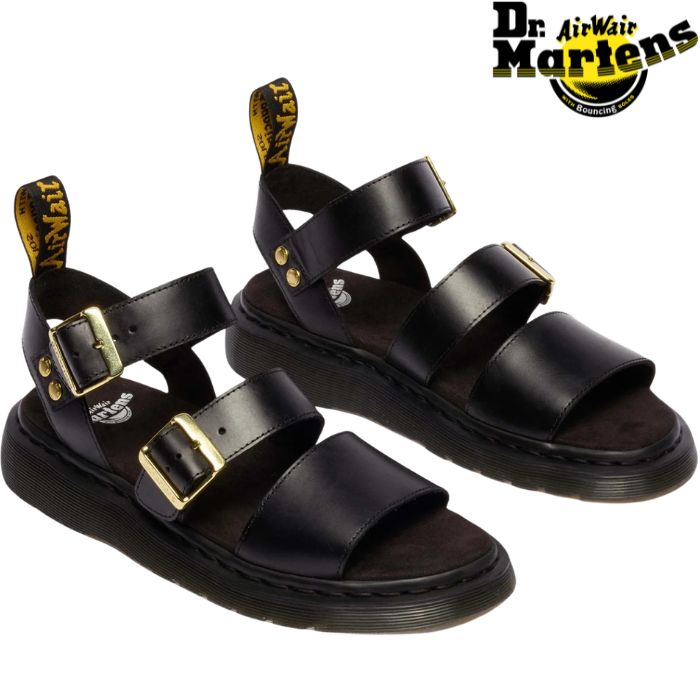 Rakuten - ドクターマーチン Dr.Martens メンズ レディース 厚底 GRYPHON ストラップ サンダル サンダル アウトドア ブラック 黒 Gryphon Strap Sandal BLACK 42329001 leather ストラップサンダル 夏