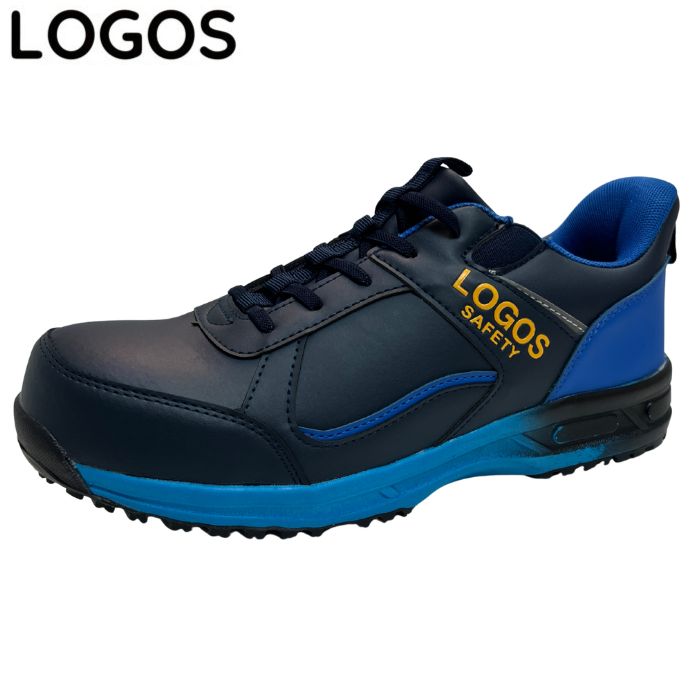 乐天商城 - ロゴス LOGOS LG-3088 耐滑 耐油 ハンズフリー スニーカー LOGOS SAFETY SHOES メンズ ランニング ウォーキング シューズ カジュアル 靴 ネイビー 安全靴
