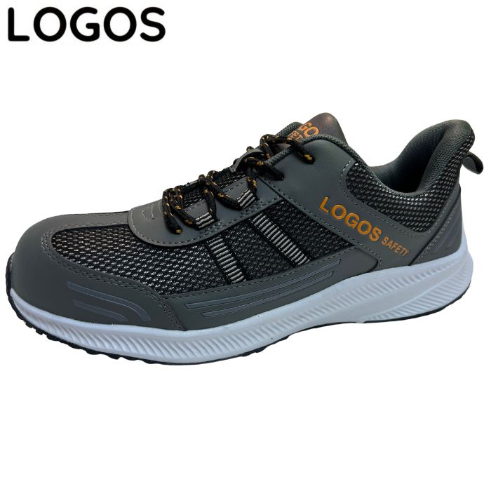 Rakuten - ロゴス LOGOS LG-3140 TPR防滑ソール 軽量 ハンズフリー スニーカー LOGOS SAFETY SHOES メンズ ランニング ウォーキング シューズ カジュアル 靴 黒 ブラック グレー 安全靴