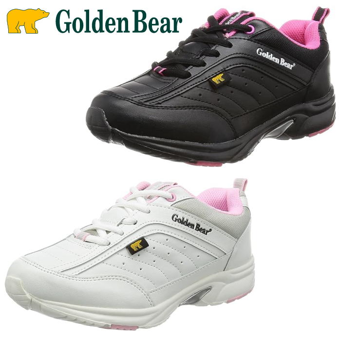 Rakuten - ゴールデンベア Golden Bear GB-330 レディース カジュアル レースアップ スニーカー 散歩 ウォーキング 軽量 3E
