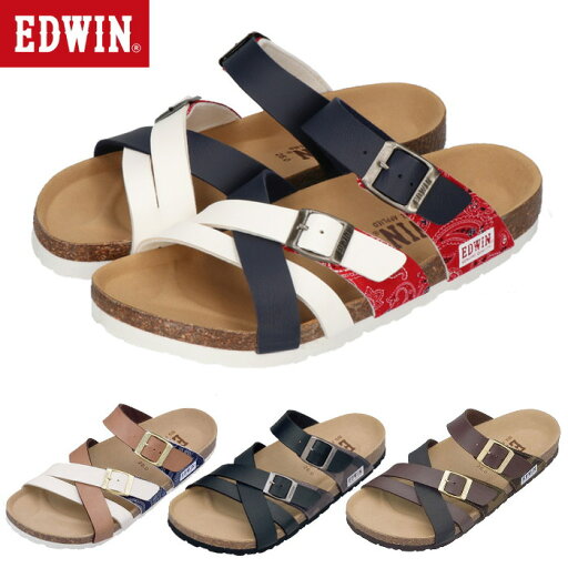 エドウィン EDWIN メンズ サンダル カジュアル クロスベルト フットベットサンダル EW9166 軽量 コンフォートサンダル エドウィン EDWIN メンズ サンダル カジュアル クロスベルト フットベットサンダル EW9166 軽量 コンフォートサンダル