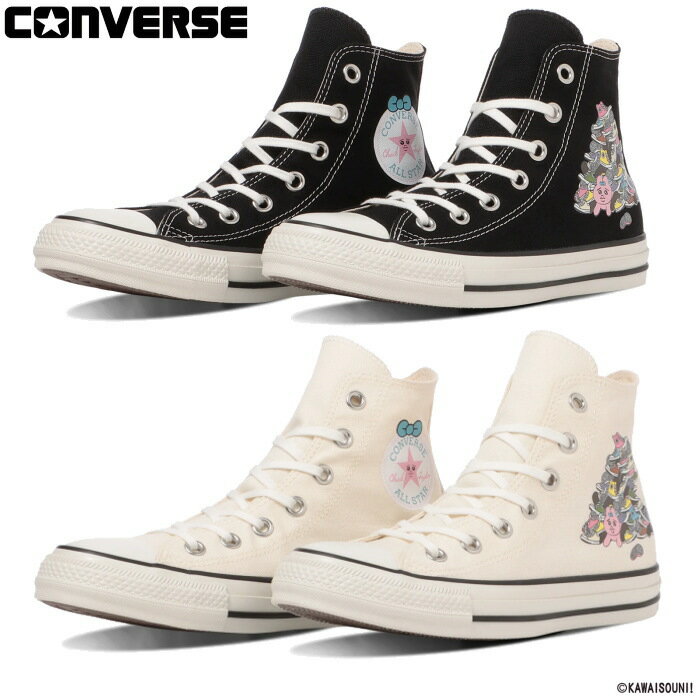 コンバース CONVERSE レディース スニーカー オールスター KM HI 可哀想に！ ハイカット キャンバス ALL STAR KM HI KAWAISOUNI! 白 黒 シューズ 靴